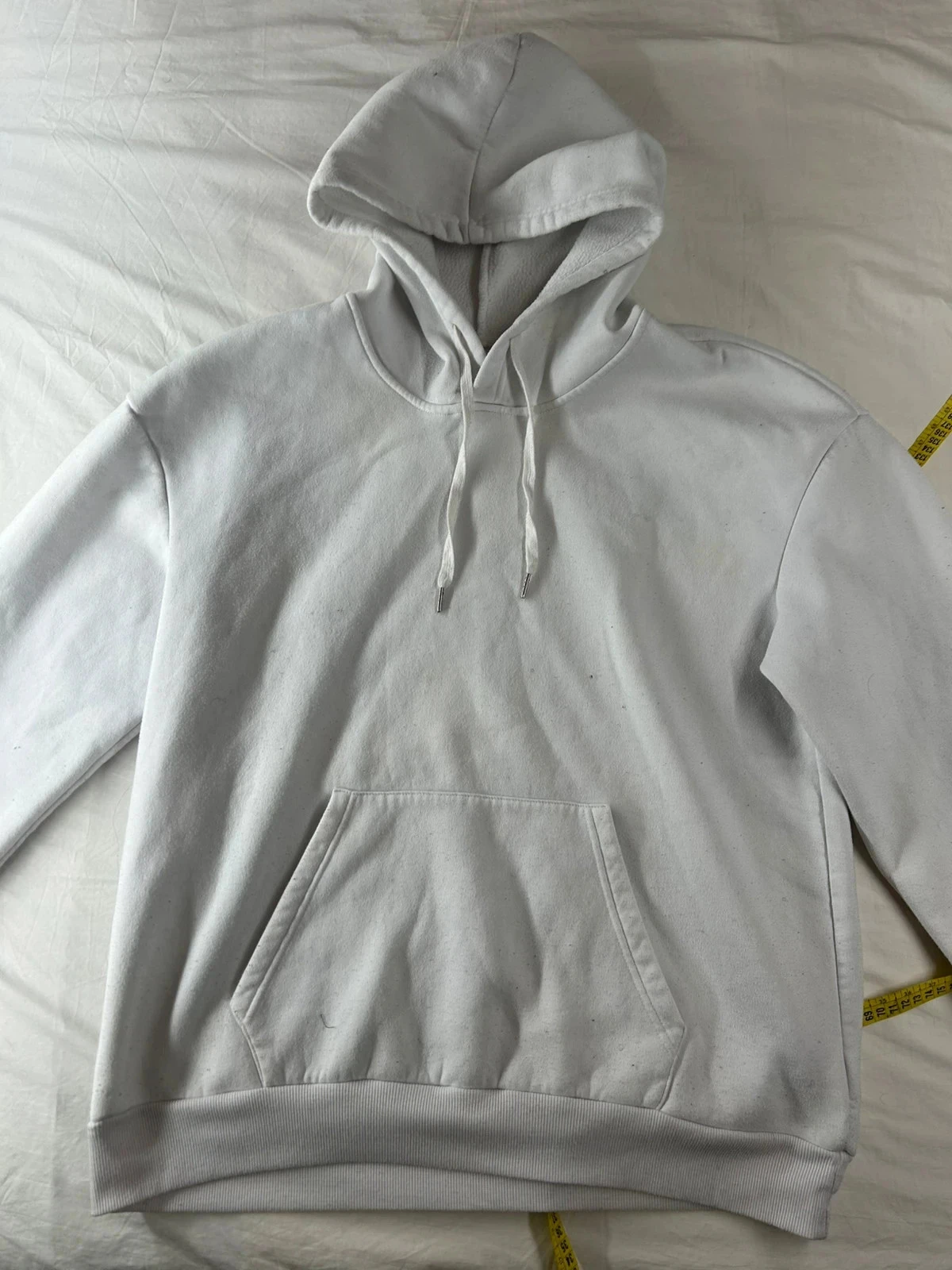 Pull à capuche blanc vintage